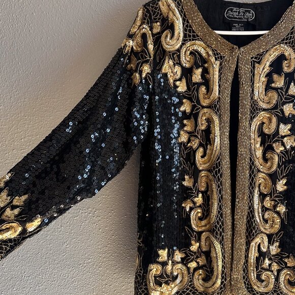 Vintage sequence open jacket - Picture 3 of 4